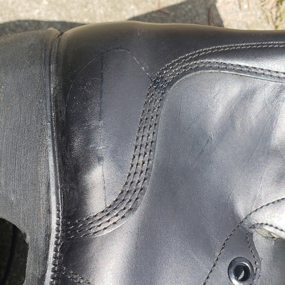 70s Military Combat Boots Leather punk 7.5 Black - Picture 5 of 8